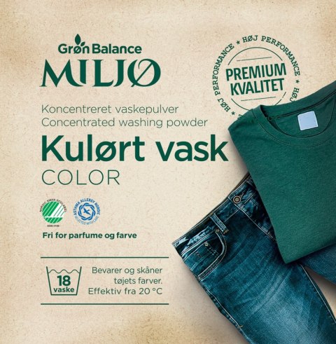 Gron Balance proszek do prania kolorów bio bez zapachu 0.785 kg